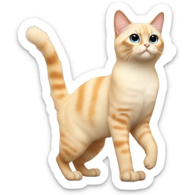 Himalayan flame point cat standing on back legs like a meerkat  sticker