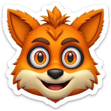 Crash Bandicoot character emoji style sticker