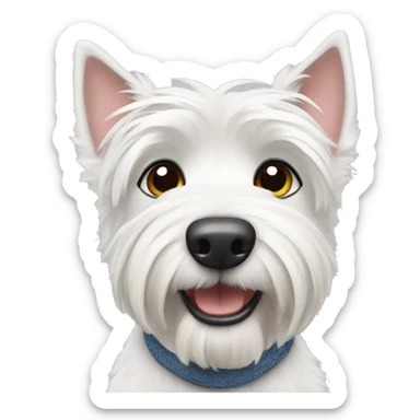 Westie dog with bandan  sticker
