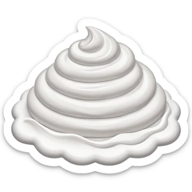 grey whip cream sticker