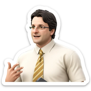 boy in collared shirt outdoors sticker