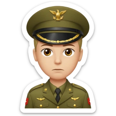 человек в военной форме sticker