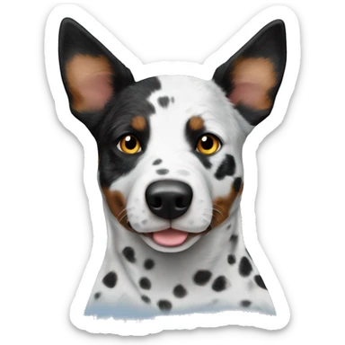 Black and white spotted Australian cattle dog sticker