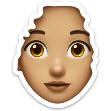 Girl with curly hair Dark , short brown eyes, thick lips  sticker