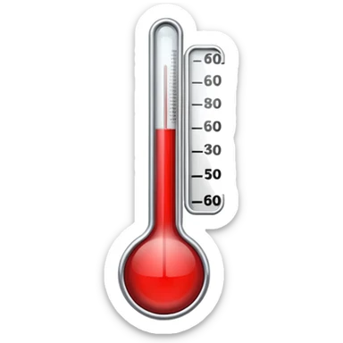 thermometer in red sticker