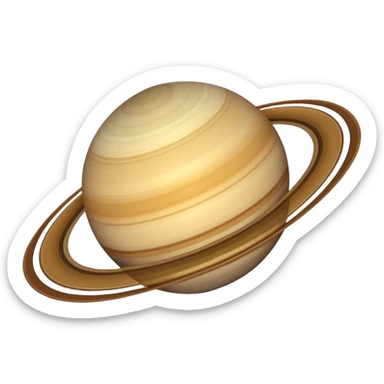 Ringless saturn sticker