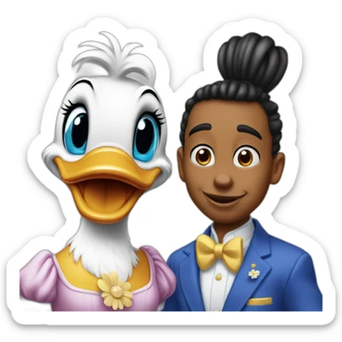 Donald duck with Daisy Duck sticker