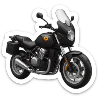 icon motorbike black sport no driver sticker
