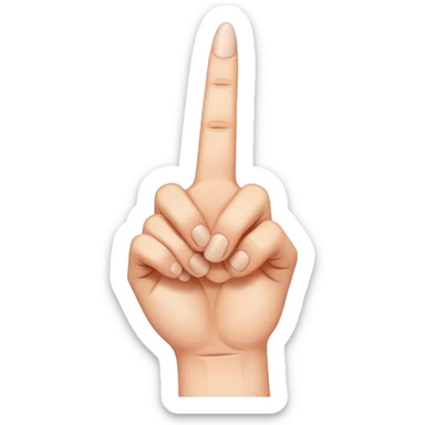 Middle finger sticker