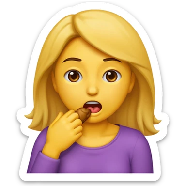 Women emoji choking herself  sticker