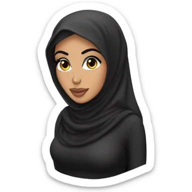 kim kardashian with hijab  sticker