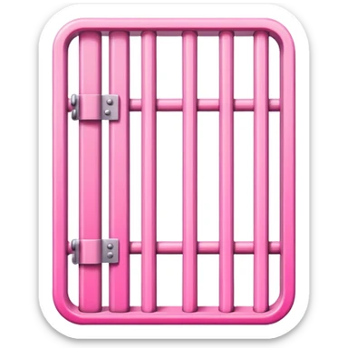 Prison bars in pink sticker