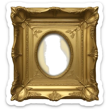 Golden picture frame victorian style  sticker