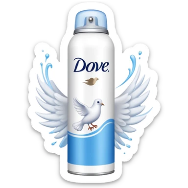 Dove hair spray sticker