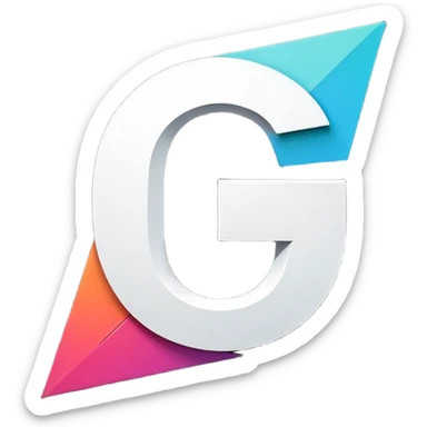 Minimalist logo design with bold white letters '0G' on a vibrant purple background. The '0' has a diagonal slash cutting through it, resembling a power or speed symbol, while the 'G' has a clean horizontal bar inside it. Modern, tech-inspired branding style. sticker