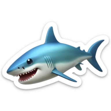 Requin sur un escargot sticker