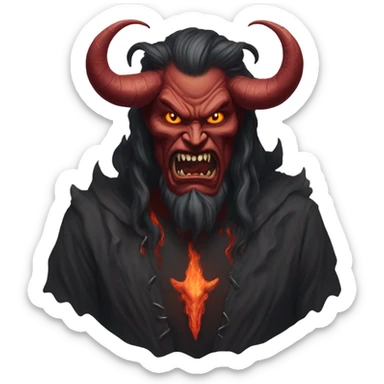 T shirt with a Picture of satan on it sticker