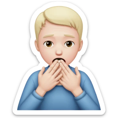 An person choking them self whit their own hands  sticker