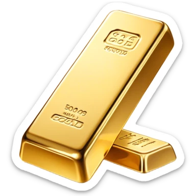 Cinematic Realistic Gold Bar, Radiant and brilliant, with smooth, polished golden bars reflecting the light in stunning highlights. The soft, warm glow of the metal exudes luxury and elegance, catching every glimmer in the surrounding environment. Soft glowing outline, capturing the essence of wealth and timeless beauty in gleaming gold. sticker
