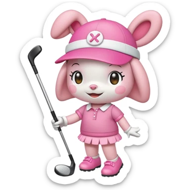 my melody golfing sticker