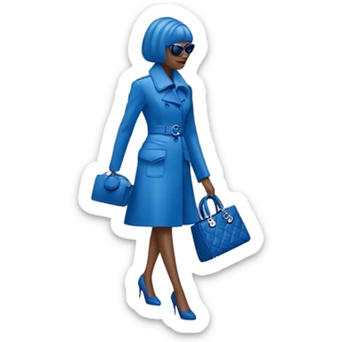 Blue lady dior sticker