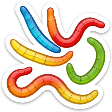 gummy worms sticker