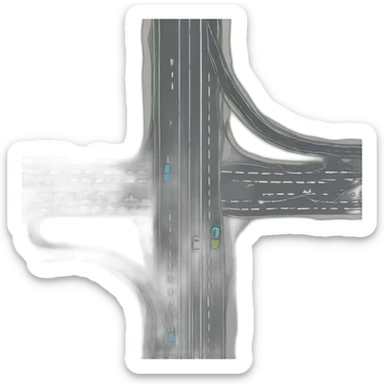 multiple road connections sticker