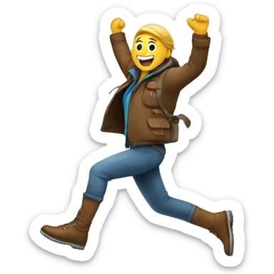 tourguide jumping for joy sticker