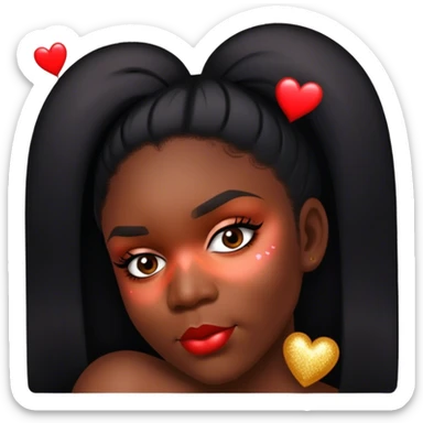 Is in love with a heart and glitter sticker