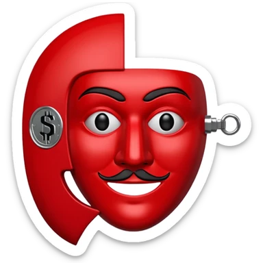 Money heist mask  sticker