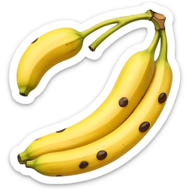 Tired banana sticker