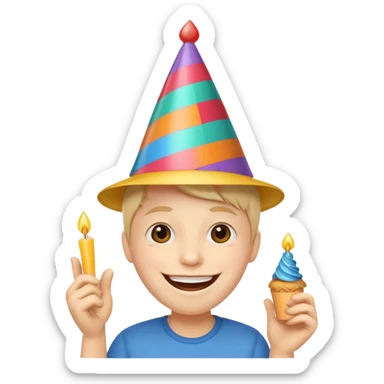 Emoji  (précisément celui-ci😅i)qui fête anniversaire  sticker