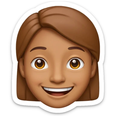 smiling face emoji medium brown skin tone sticker