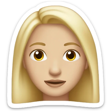 blonde,straight hair,hazel eyes,women sticker