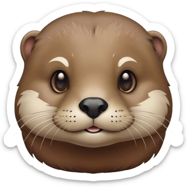 Otter with a buen sticker