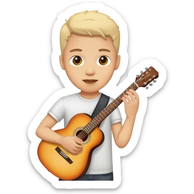 Blogger with guitar sticker
