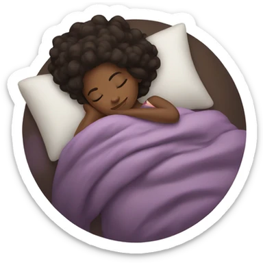 Brunette black girl sleeping sticker
