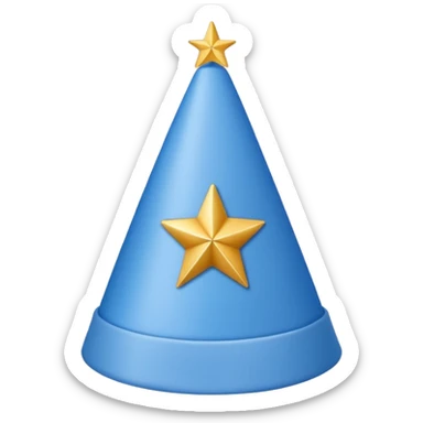 birthday hat with a star on top sticker