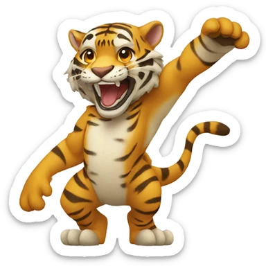 trigre feliz sticker