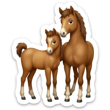 Mare and foal sticker