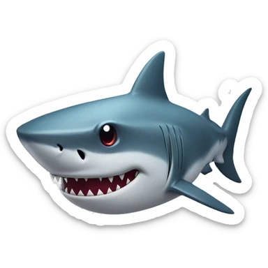 Shark with a top hat sticker