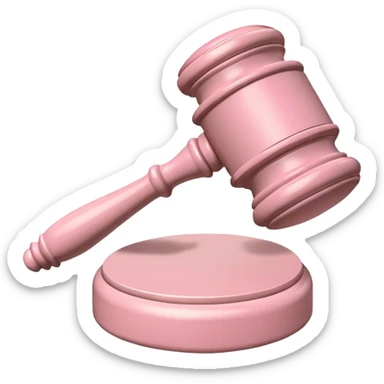 light pink gavel sticker