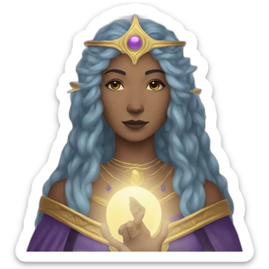 Tarot card the high priestess sticker