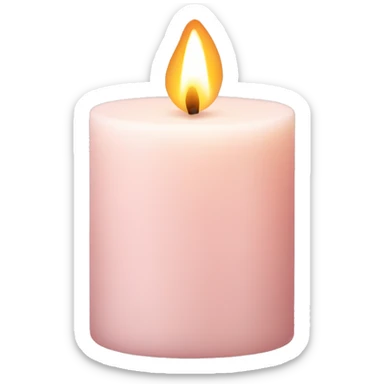 pale blush pink candle  sticker