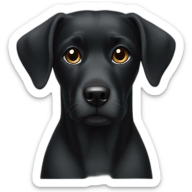 Black coker dog sticker