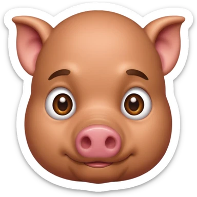 Militar con cara de cerdo sticker