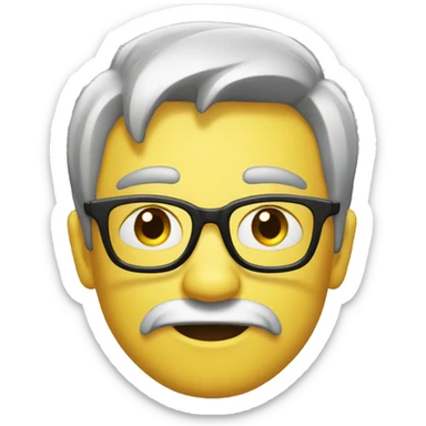 Distorted nerd emoji sticker