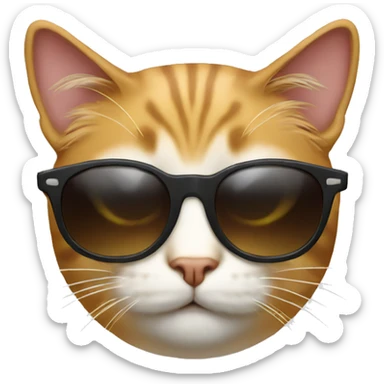 Cat with sunglasses sticker
