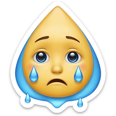 Üzgün gözleri dolan emoji sticker