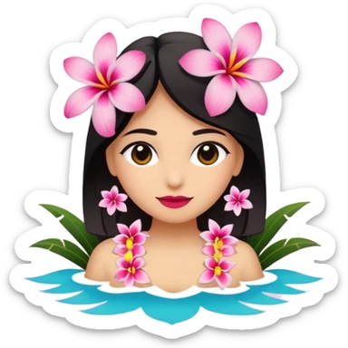 Hawaiana flores rosadas  sticker